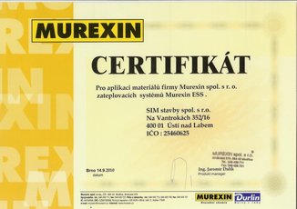 Murexin certifikát